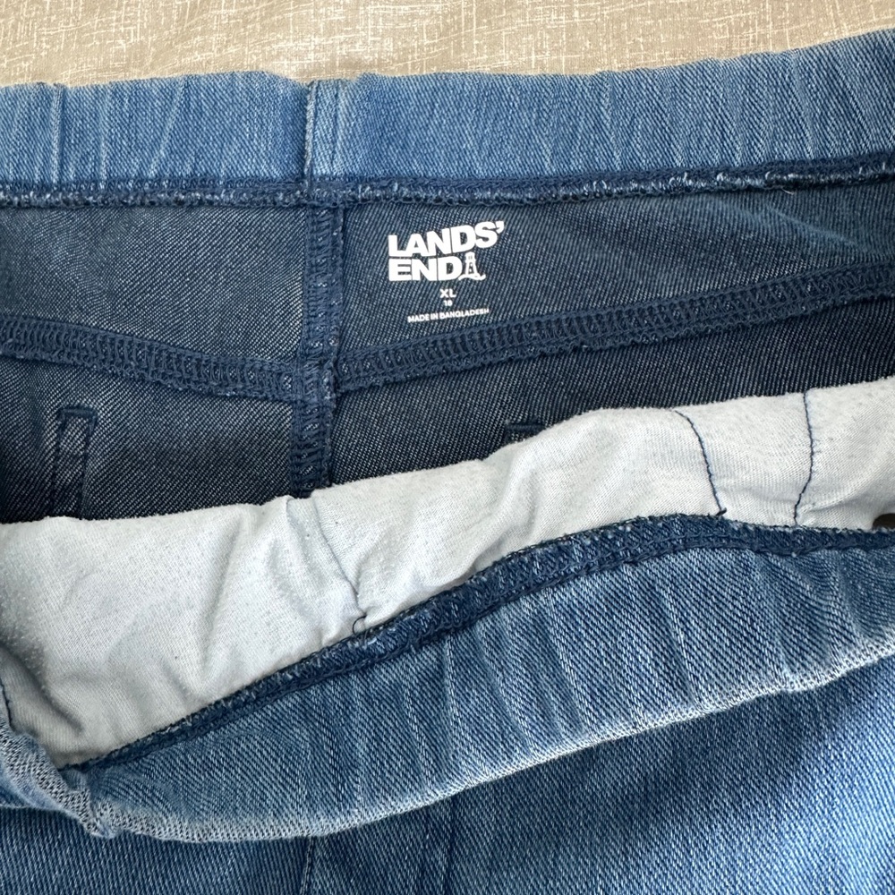 Lands' End Pull on Crop Jeans